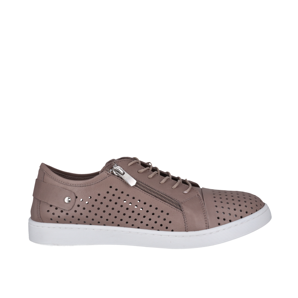 EG17P Caramel Leather Sneakers